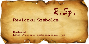 Reviczky Szabolcs névjegykártya