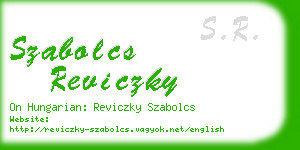 szabolcs reviczky business card